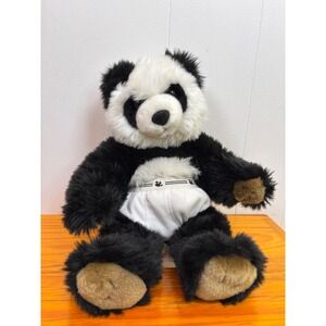 Build a Bear Panda Plush Toy Animal Black White‎ Bear Tighty Whities 16" BAB